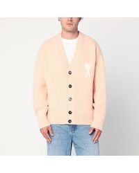 Ami Paris - Light Wool Cardigan Ami De Coeur - Lyst