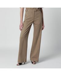 Thelatest - Cognac Cotton Palazzo Trousers - Lyst