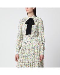 Valentino - Multicolored Silk Blouse With Lavallière - Lyst