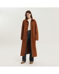 1989 STUDIO - Corduroy Leather Mackintosh Coat - Lyst