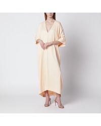 Alberta Ferretti - Long Caftan Dress With V-Neck - Lyst