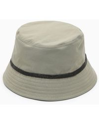 Brunello Cucinelli - Olive Green Cotton And Linen Bucket Hat - Lyst