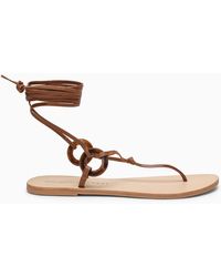 Manebí - Mer Brown Leather Sandal - Lyst