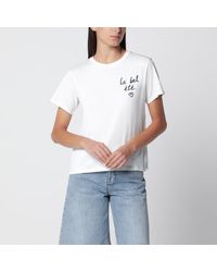 Weekend by Maxmara - Cotton Jersey T-Shirt With Embroidered Graphic - Lyst