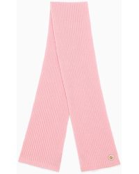 Gucci - Pink Cashmere Scarf With Logo - Lyst
