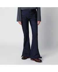 Miu Miu - Cobalt Flared Technical Fabric Trousers - Lyst