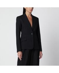 ANDAMANE - Single-Breasted Pinstripe Jacket - Lyst