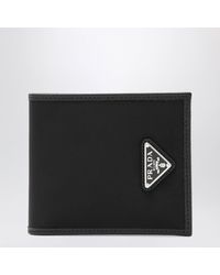 Prada - Schwarze Geldbörse Aus Re-Nylon - Lyst