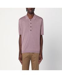 Tagliatore - Lilac Silk-Blend Polo Shirt - Lyst