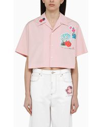 Marni - Cotton Cropped Shirt With Appliqué - Lyst