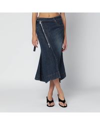 Sacai - Asymmetric Denim Skirt - Lyst