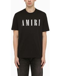 Amiri - Black Cotton T Shirt With Logo - Lyst