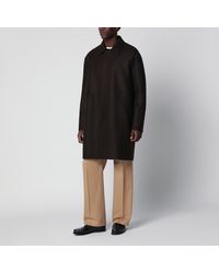 Harris Wharf London - Dark Wool Coat - Lyst
