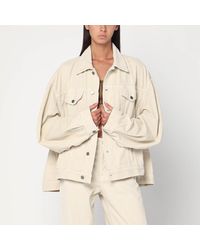 Haikure - Wide Ecru Corduroy Jacket - Lyst