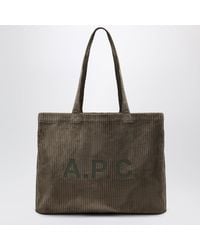 A.P.C. - Taupe Lou Large Tote Bag - Lyst