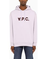 A.P.C. - Milo Light Lilac Hoodie In Jersey - Lyst