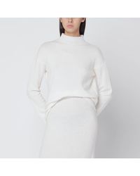 Max Mara - Ivory Cashmere-Blend Sweater - Lyst