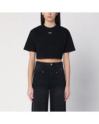 Off-White c/o Virgil Abloh - Cropped T-Shirt With Logo - Lyst
