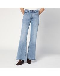 FRAME - Wide-leg The Lax Jeans With Washed Effect - Lyst