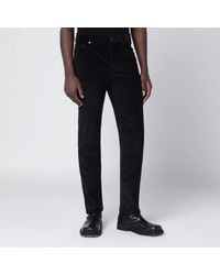 Burberry - Dark Cotton Corduroy Trousers - Lyst