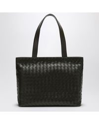 Bottega Veneta - Khaki Small Tote Bag In Intrecciato - Lyst