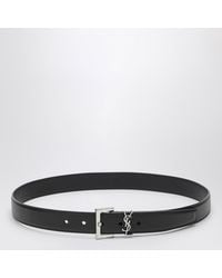 Saint Laurent - Cassandre Leather Belt - Lyst