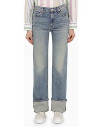 Mother - The Duster Skimp Cuff Jeans With Turn Ups - Lyst