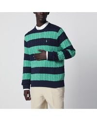 Polo Ralph Lauren - Striped Cable Knit Sweater - Lyst