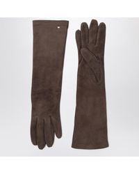 Max Mara - Guanti lunghi in nappa scamosciata - Lyst