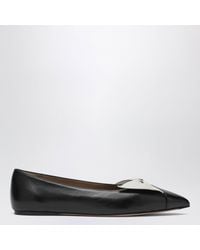 Ferragamo - Soft Bow Ballerina Flats/Mascarpone - Lyst