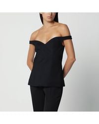 Rohe - Top Con Spalle Scoperte Nero - Lyst