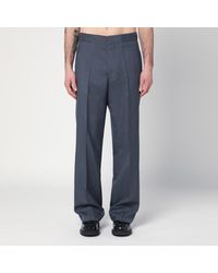 Prada - Mohair And Silk Straight Pants - Lyst