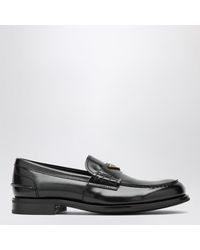 Prada - Brushed Leather Moccasins - Lyst