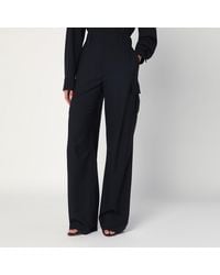 Bottega Veneta - Midnight Wool Cargo Trousers - Lyst