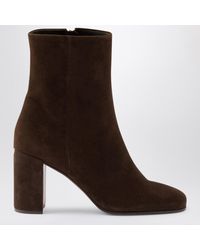 Prada - Dark Suede Boot - Lyst