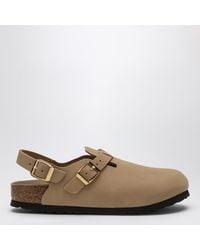 Birkenstock - Sand Coloured Suede Tokyo Slipper - Lyst