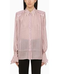 ANDAMANE - Semi-transparent Silk Polka Dot Shirt - Lyst