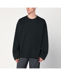 Dries Van Noten - Maglia verde bottiglia in cotone - Lyst