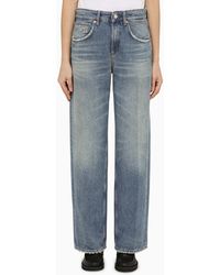 Department 5 - Straight Washed Effect Denim Jeans - Lyst