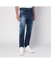 DSquared² - Jeans De Biker Faciles À Laver Et À Ranger De Taille Moyenne - Lyst