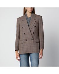 Chloé - Prince Of Wales Double-Breasted Jacket - Lyst