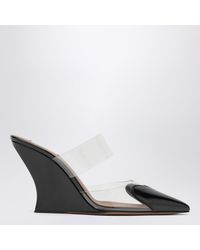 Alaïa - Le Cœur Patent-Leather And Pvc Wedge Mules - Lyst