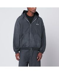 Balenciaga - Trompe L'Oeil Anthracite Mélange Cotton Sweatshirt - Lyst