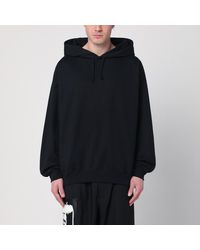 Y-3 - Schwarzer Kapuzenpullover Mit Grafikdruck - Lyst