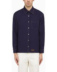 Gucci - Royal Drill Shirt With Contrasting Stitching - Lyst