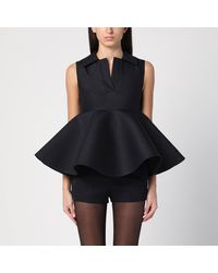Jacquemus - Peplum Wool-Silk Sleeveless Top - Lyst