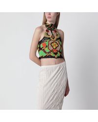 Etro - Cropped Top With Floral Crochet-Effect Pattern - Lyst