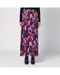Balenciaga - Floral Pleated Maxi Skirt - Lyst