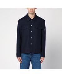 Ami Paris - Navy Virgin Wool Shirt - Lyst