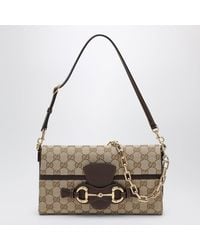 Gucci - Horsebit Ristretto Medium Shoulder Bag - Lyst